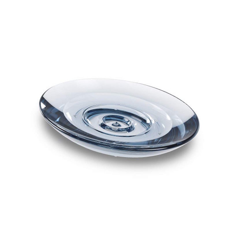 Umbra Droplet Dish Container for Bathroom-Acrylic Holder for Bath Sink-Nicely Fits Into Amenity Tray and Holds The Soap Bar Preventing It from Dirt and Ensures Zero Waste, Denim, Soap Dish - Image 2
